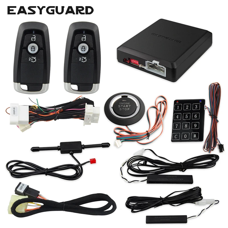 EASYGUARD CAN BUS plug and play PKE kit fit for Ford Mondeo, Escort, Everest push start button remote start touch password entry