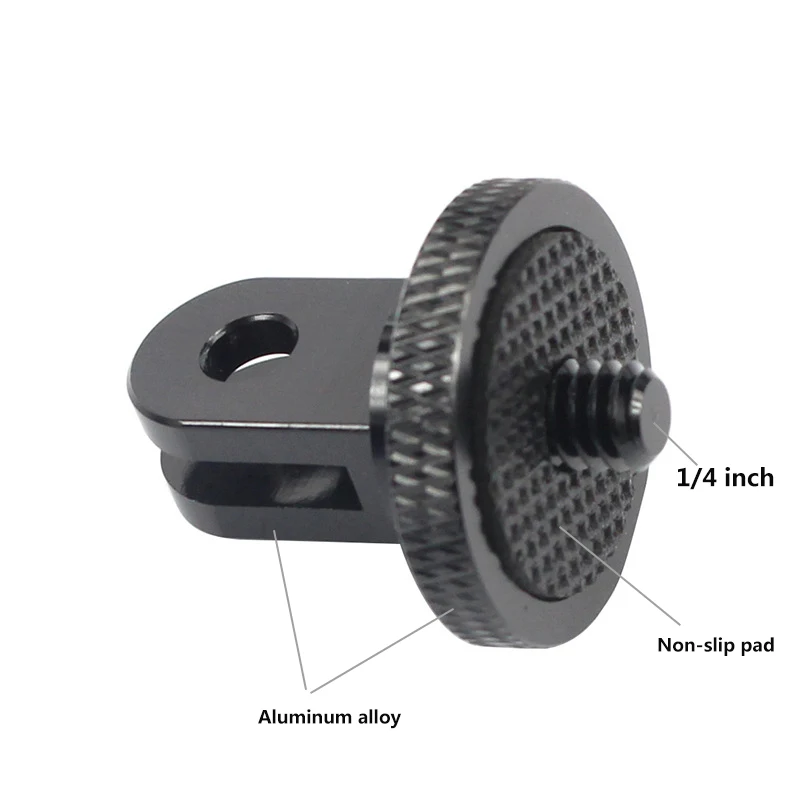 Aluminum Alloy Mount Holder Adaptor with 1/4 Inch Screw for Gopro Hero DJI OSMO SJcam Action Cameras Accessories Tripod Head