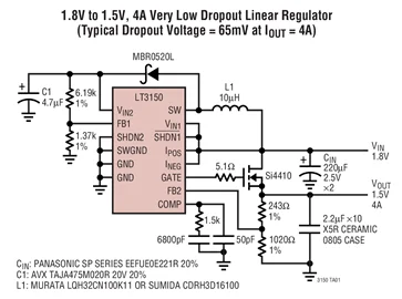 LT3150CGN LT3150 - Fast Transient Response, Low Input Voltage, Very Low Dropout Linear Regulator Controller