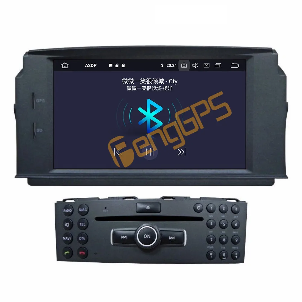 For Mercedes Benz C Class C180 C200 C230 W204 Android Car Radio 2Din Stereo Receiver Autoradio Multimedia DVD Player GPS Navi He