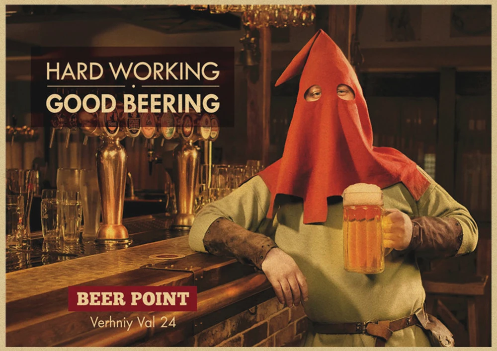 Funny Retro BEER Cheers Vintage Classic Movie Kraft Paper Poster Bar Cafe Living Room Dining room Wall Decorative Paintings