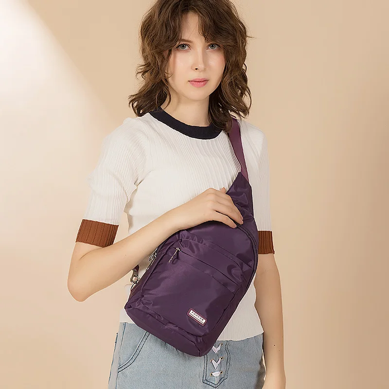 Fouvor Fashion Women Oxford Small Chest Bags Waterproof Nylon Canvas Bag Sport Messenger Bag Female Crossbody Bag 2800-16