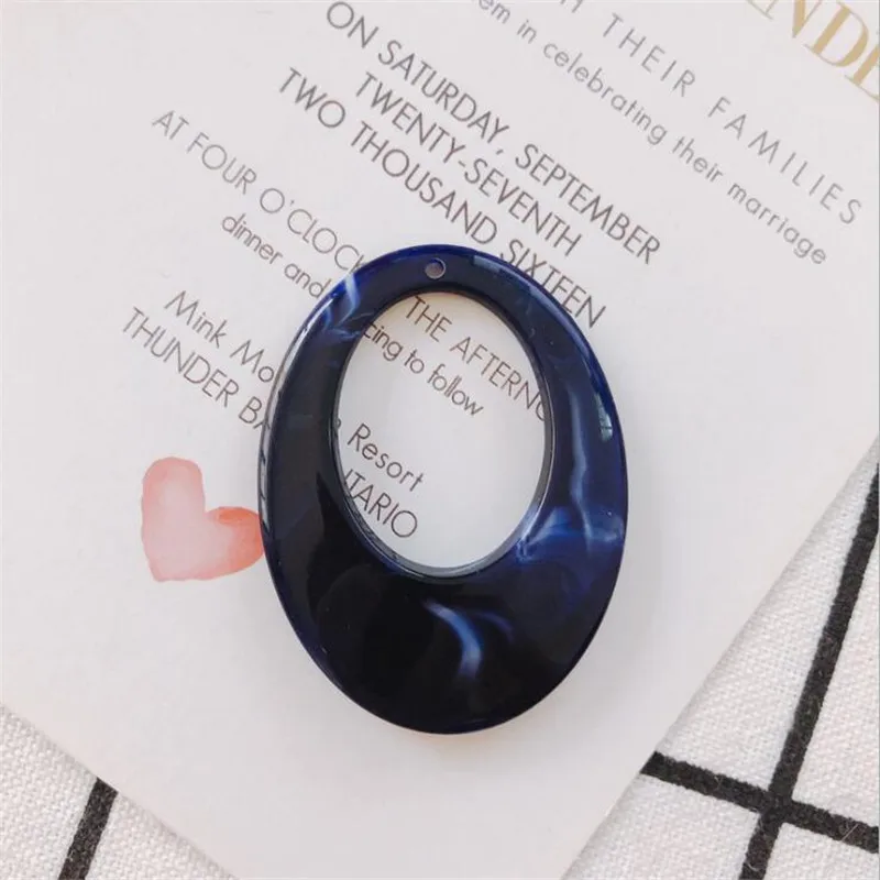 10pcs/lot fashion hollow oval water drop resin charm connectors for diy earrings pendant jewelry making accessories material