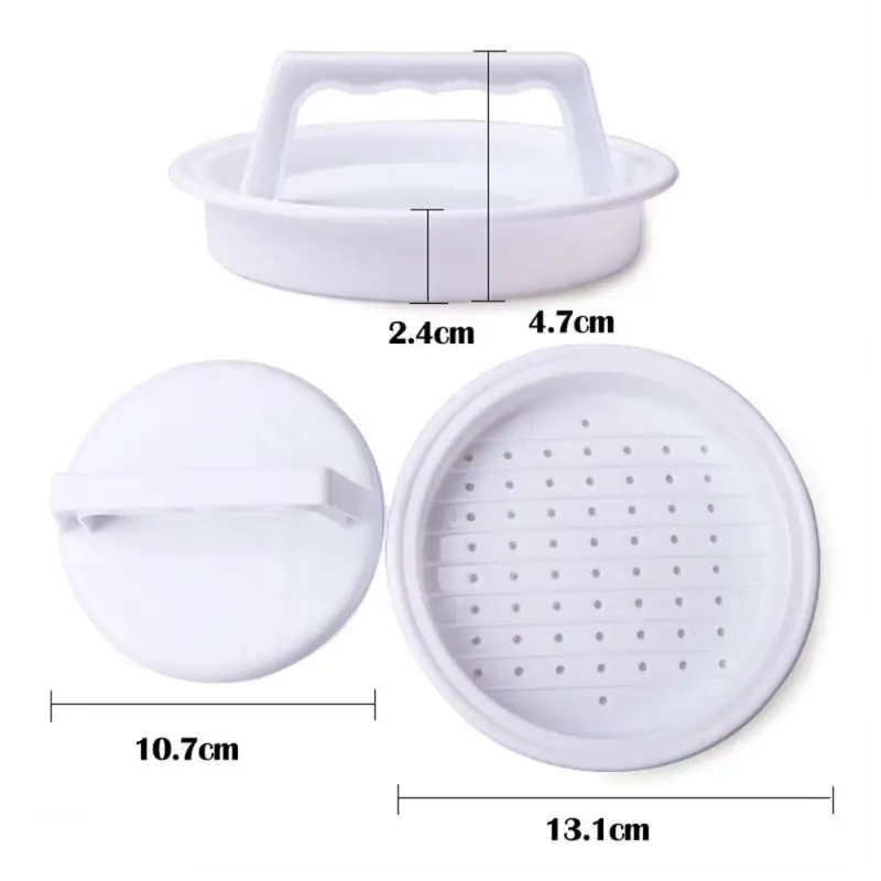 Burger Press Patty Maker Mold Meat Hamburger Maker Hamburger Press Round Shape Non-Stick Chef Cutlets Hamburger Meat Beef Grill