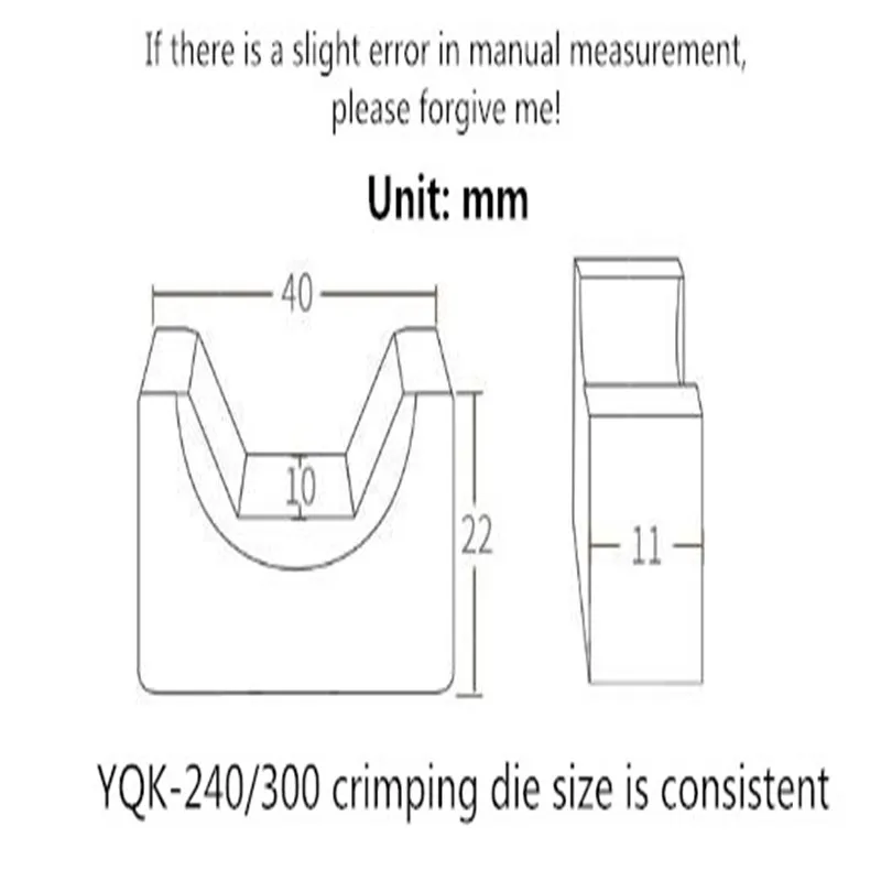 1 pair Manual Crimping Pliers Crimping Tool YQk-240 YQK-300 Hydraulic Pliers 8-300mm2 Hexagonal Mold