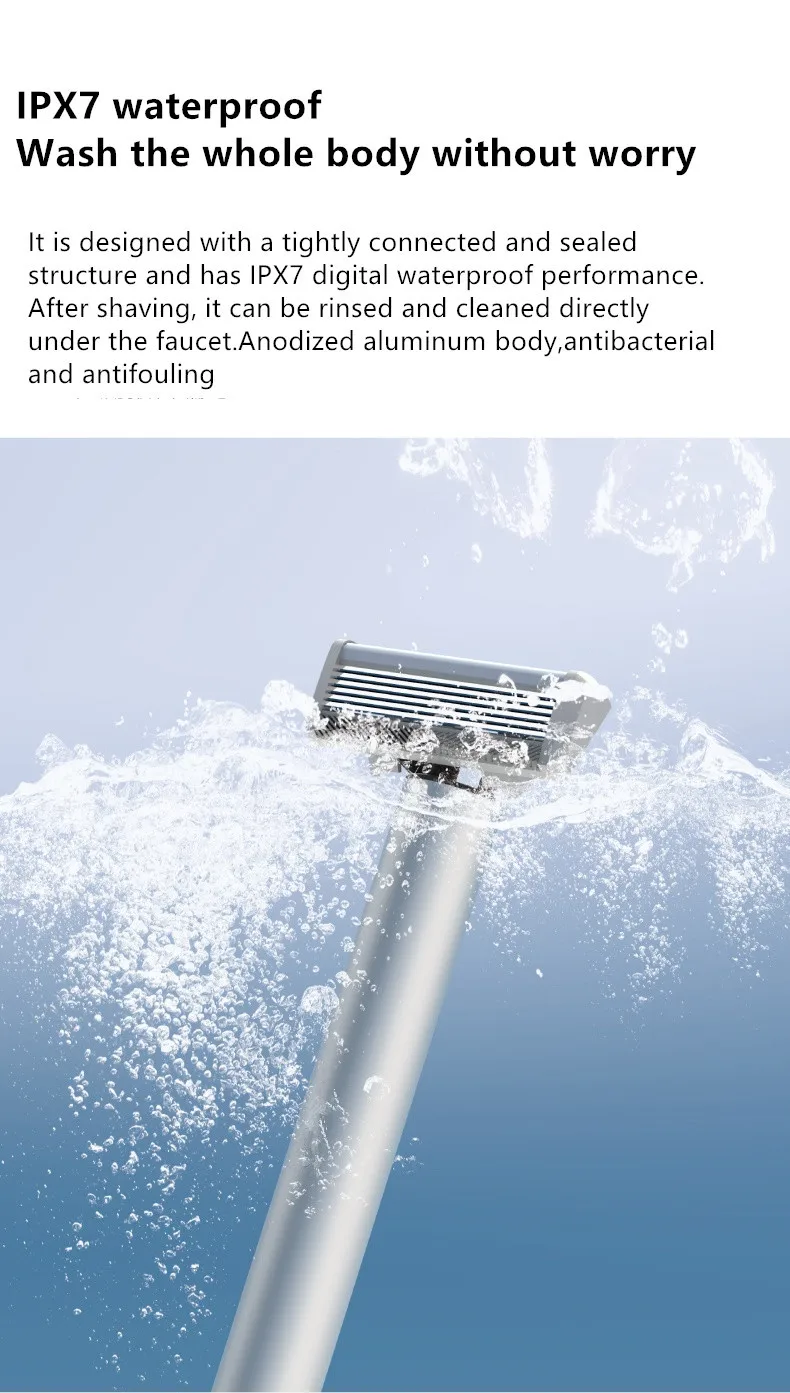 ماكينة حلاقة يدوية للرجال ، أمان ، اهتزاز الرأس ، IPX7 ، مقاوم للماء ، ماكينة حلاقة كهربائية ، اهتزازات