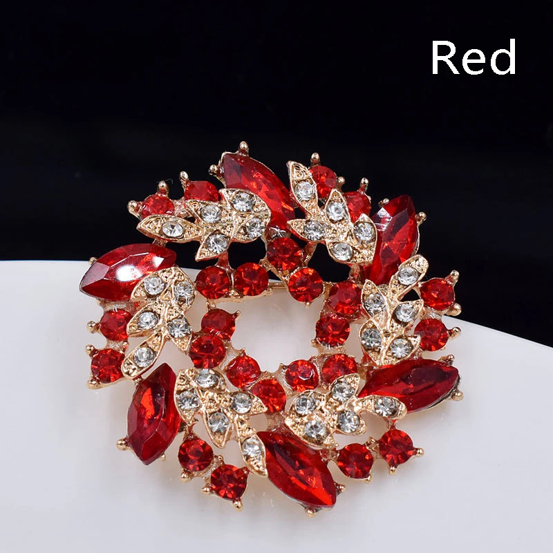 Big Flower Crystal Brooch For Women Fashion Brooch Pin Bouquet Rhinestone Brooches And Pins Scarf Clip Jewelry Accessories