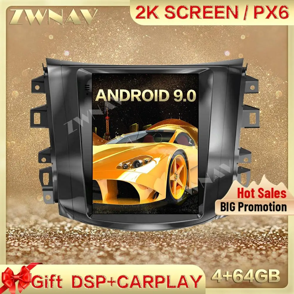 PX6 DSP Carplay Tesa- screen 4+64GB Android 13 Car Multimedia Player For Nissan Navara 2017 GPS Radio Auto stereo IPS head unit