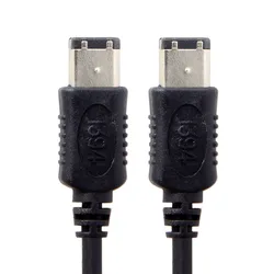 IEEE1394A Data Cable IEEE 1394 6P to 6P 6P-6P 6 Pin to 6Pin Industrial Camera Cable Firewire 400 Mbps 1.5m 3m 5m cable