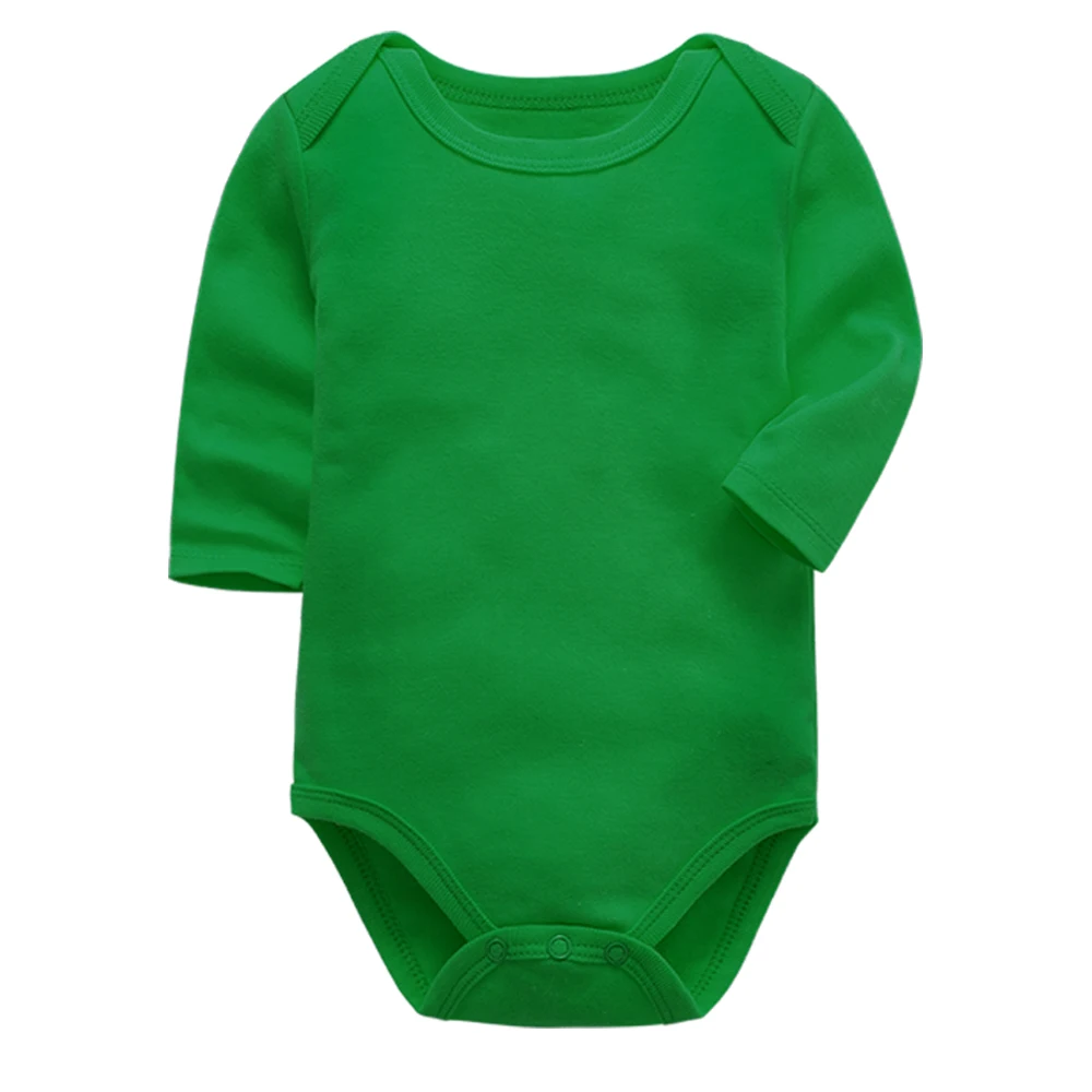 Autumn winter baby girls bodysuit newborn boys long sleeve solid 100%cotton 0-24 months baby clothes