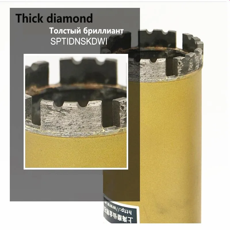 Imagem -03 - Brocas de Mármore de Diamante 25180 mm Serra de Corte M22 para Perfuração Úmida em Água Concreto Perfurador Núcleo Alvenaria Perfuração a Seco