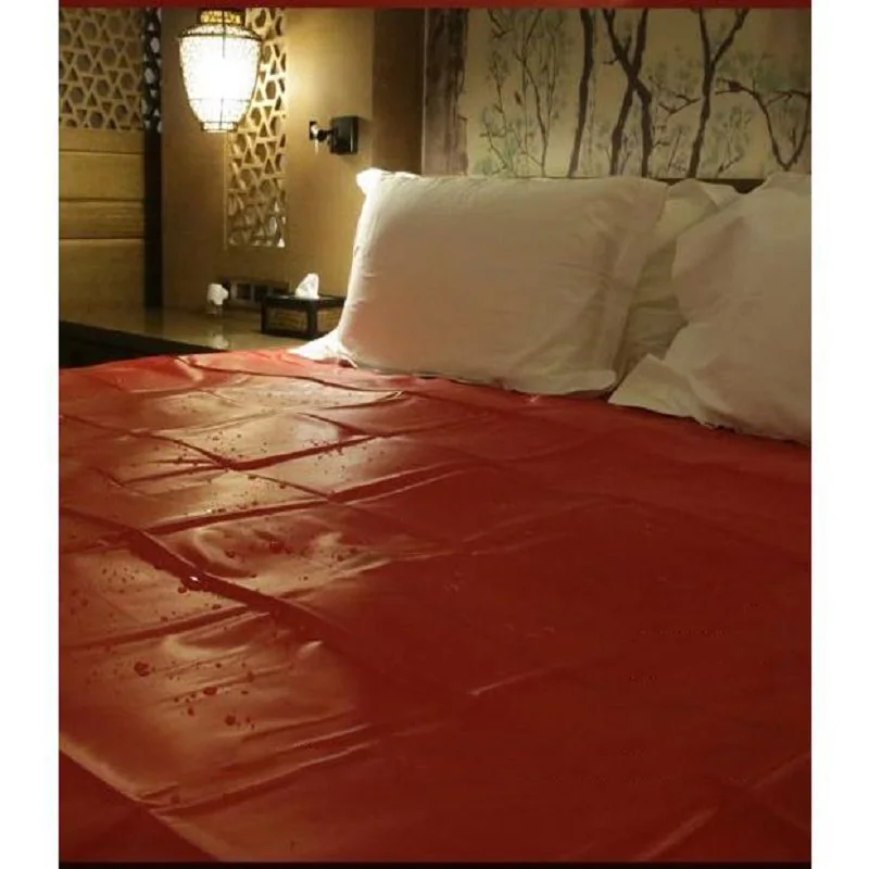 Black/white Waterproof Adult Bed Sheets PVC Vinyl Mattress Cover Allergy Relief Bug Hypoallergenic Game Bedding Sheets
