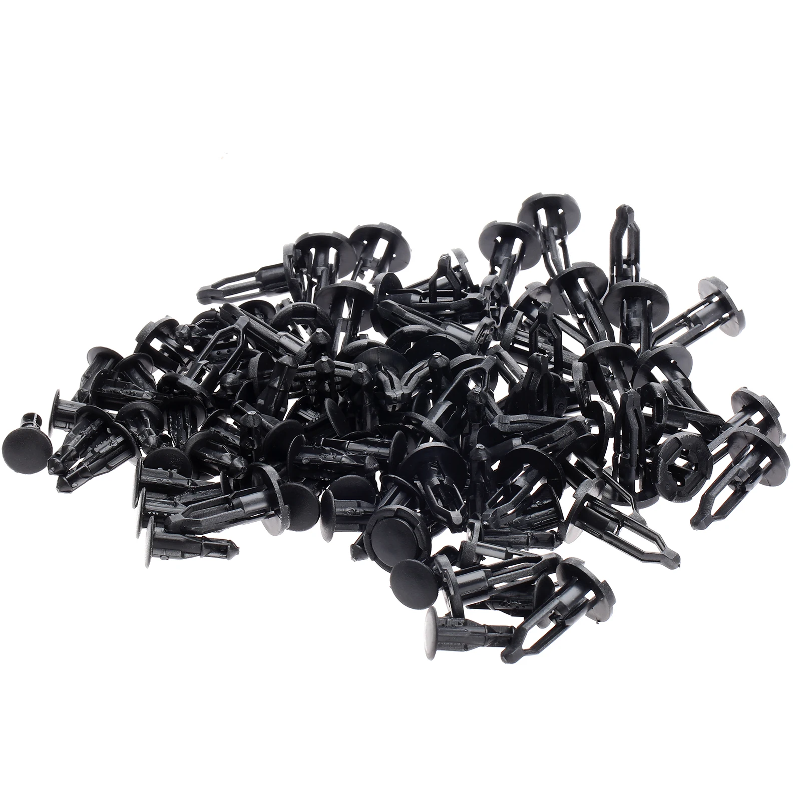 50Pcs Nylon Front Bumper Cover Clips Push Type Retainer Rivets Fasteners Fits Into 9mm Hole for Toyota 52161-16010 Auveco A18873