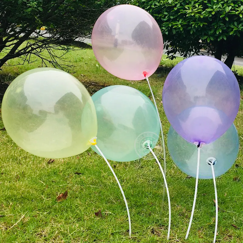 Globos de látex transparentes de burbujas de cristal, 10 pulgadas, confeti DIY, decoración de fiesta de cumpleaños, decoración de boda, confeti colorido, 10 Uds.