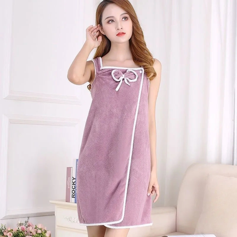 New Wearable Soft Bath Towel Fashion Simple Women Wearable Quick Dry Magic Bathing Beach Spa Bathrobes Wash Clothing