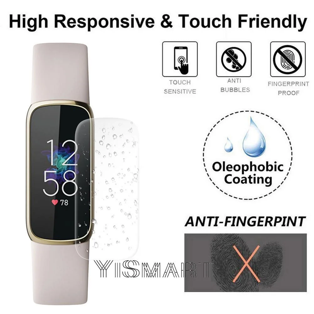 Miękka TPU przezroczysta folia ochronna dla Fitbit Luxe Band inteligentna opaska na rękę zabezpieczenie ekranu ochrona Smartwatch