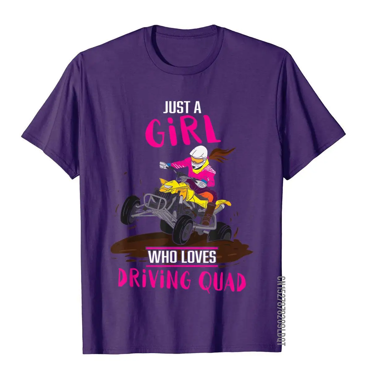 Just A Girl Who Loves Driving Quad Funny ATV Biking Girls T-Shirt Tops T Shirt Faddish Design Cotton Men T Shirts 3D Printed