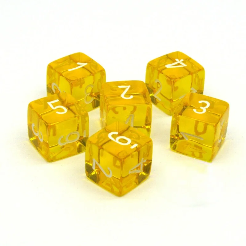 10Pcs/set 20212 Foreign Trade New Product Hot Sale D6 Digital Magic Card Props Dice 16MM Number 1-6 Dice