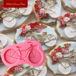 3D Bike Silicone Mold Chocolate Fondant Biscuits Cupcake Decor Mould DIY Clay Moulds Cake Decorating Tools Baking Accessories