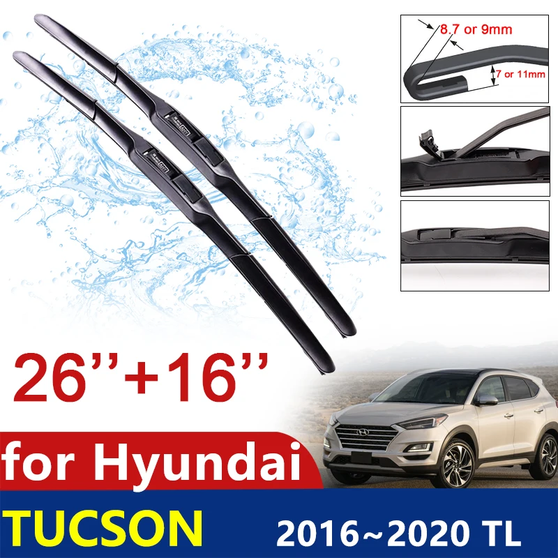 

Автомобильные стеклоочистительные полосы для Hyundai Tucson TL 2016 ~ 2020 2017 2018 2019 лобового стекла стеклоочистители автомобильные аксессуары J крюк Тип