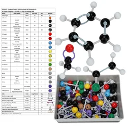 267 Pcs Molecular Organic Inorganic Structure Kit Atom Link Model Set for Student Teacher Atom Model Building Construction Toys