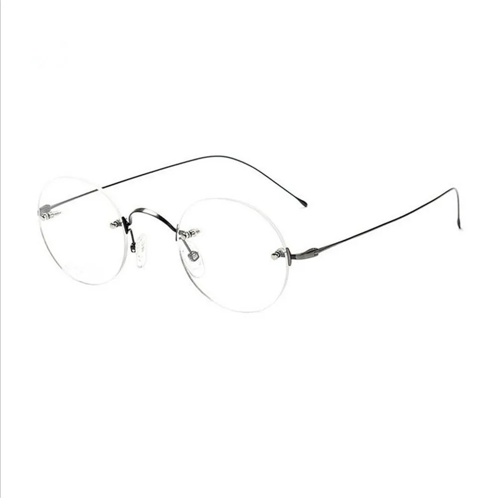 Pure Titanium Luxury Rimless Unisex Steve Jobs Reading Glasses +25 +50  +75 +100 +125 +150 +175 +225 +250 +350 +400 +425 +450