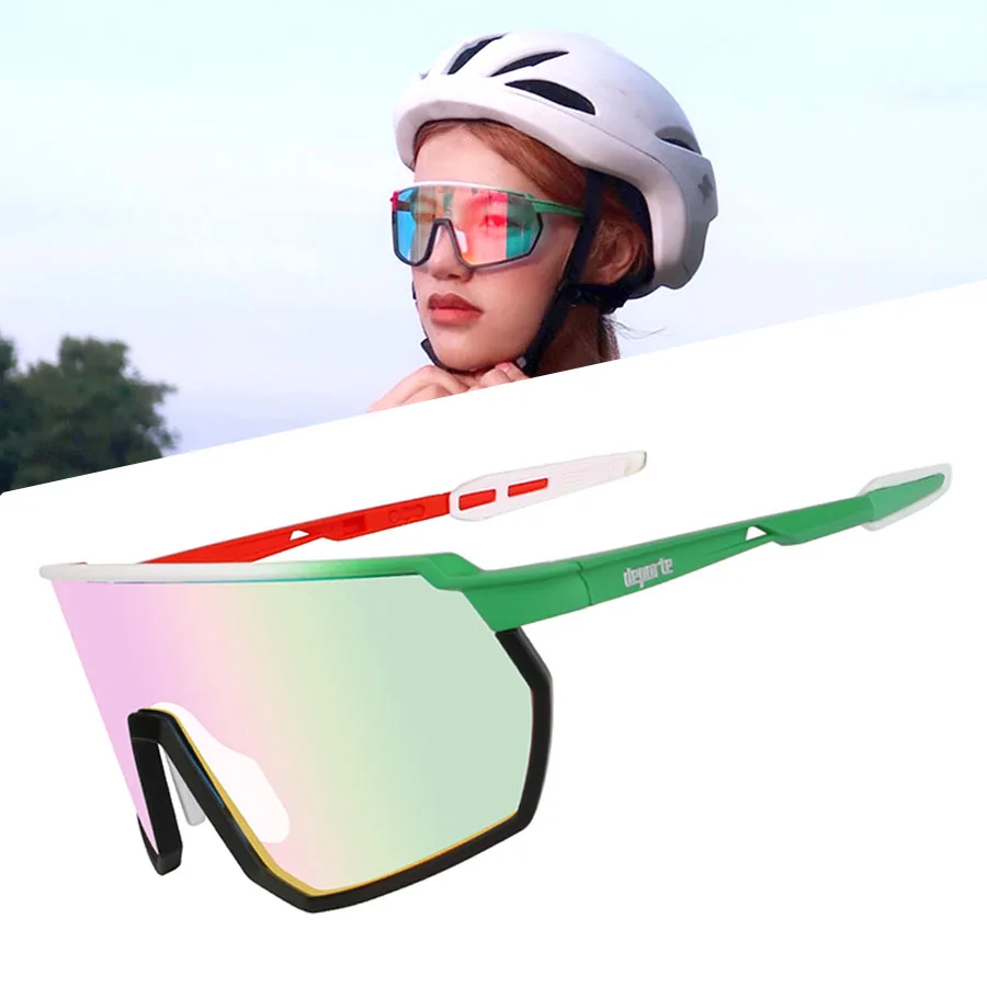 TR90 Men's Cycling Sunglasses Bicycle Glasses Polarized 4 Lenses Sports Parts for Women Riding Cycling Bike Sun Glasses Eyewear