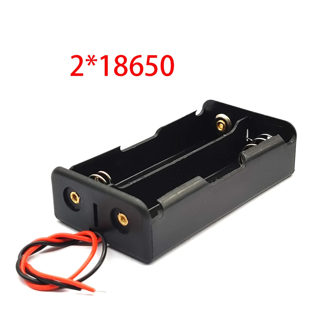 2X18650 Battery Holder Mobile Battery Clip 18650 Battery Case Holder With Wire Leads DIY 3.7V