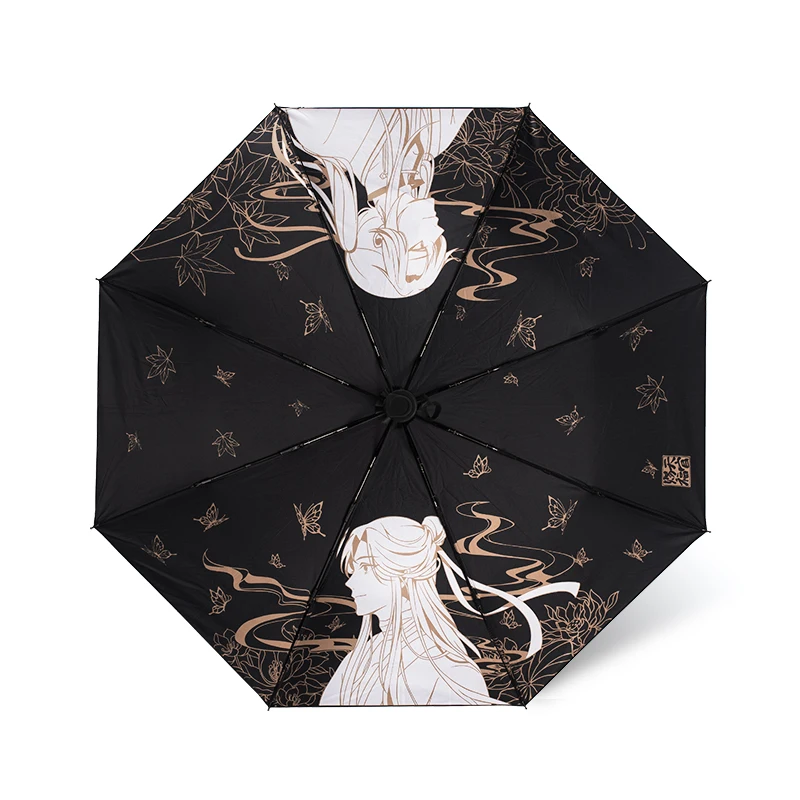 Anime Tian Guan Ci Fu Hua Cheng Xie Lian Dual-use Umbrella Portable Folding Sun Rain Umbrella Fashion Student Umbrella Xmas Gift