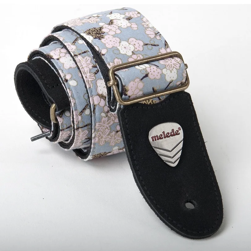 Leather Guitar Strap Chinese Style Electric Guitar Strap Leather Acoustic Guitar Belt Bass Guitar Accessories Strap Lock Belt