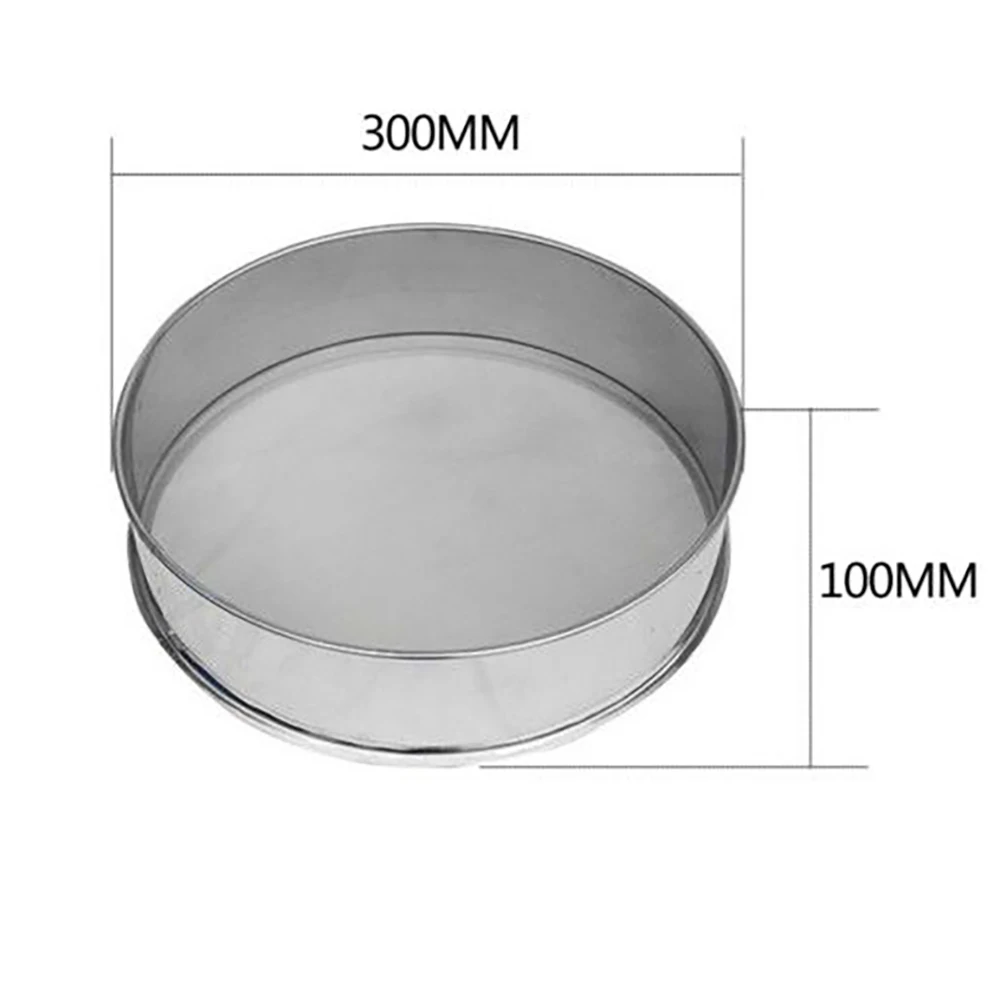 Diameter 30CM Height 10CM SUS All Stainless Steel Sieve For Electric Vibrating Machine Optional Mesh