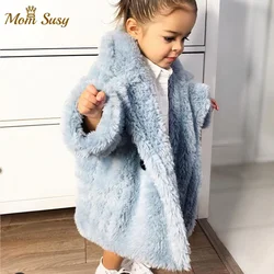 Fashion Baby Girl Winter Jacket Fur Thick Toddler Child Warm Sheep Like Coat Wool Baby Outwear High Quality Girl Clothes 2-14Y