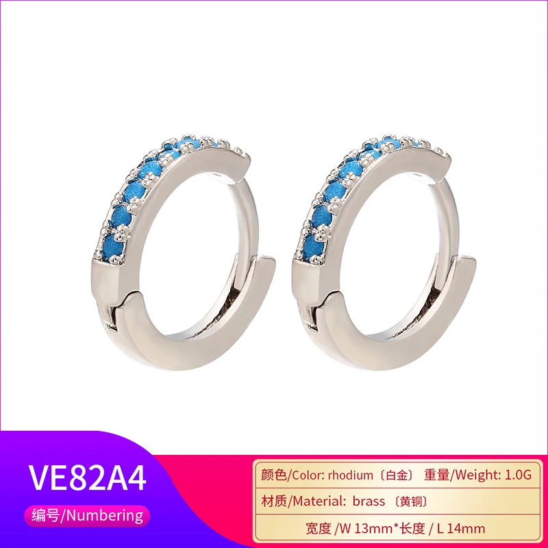 ZHUKOU 3 pairs high quality 13x14mm crystal earrings for women summer jewelry accessories fashion Gold color earrings model:VE82