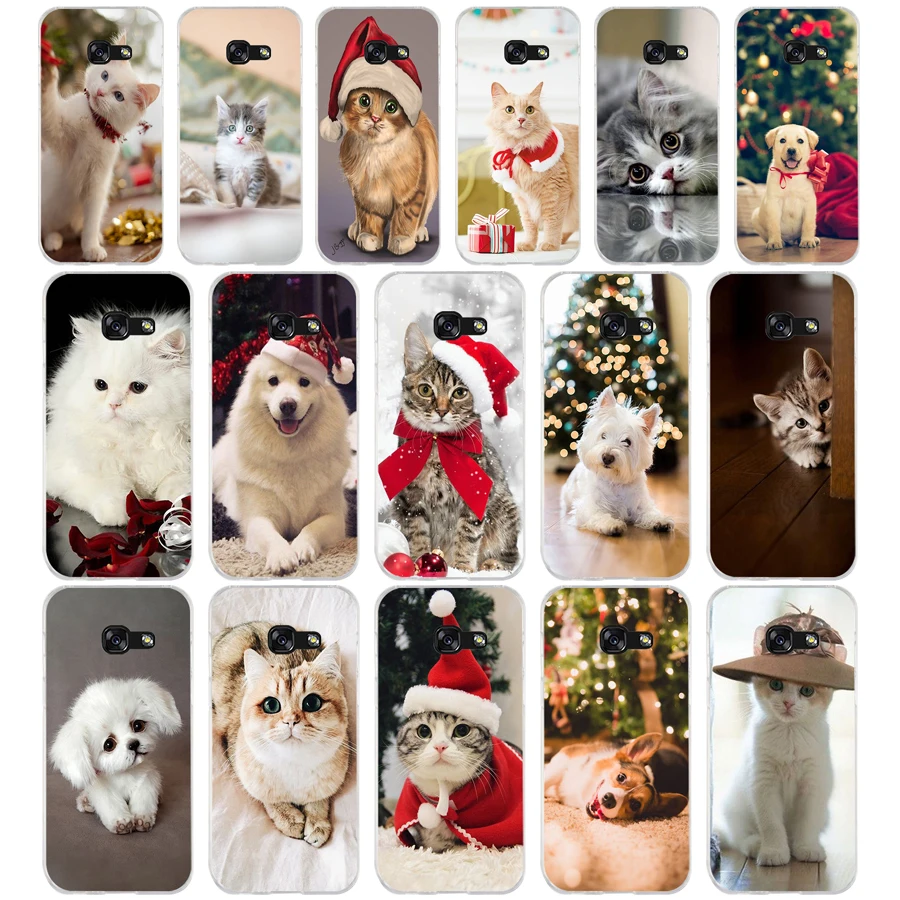 95 New Year Gifts Cute Cats Soft Silicone Tpu Cover phone Case for Samsung a3 2016 a5 2017 a6 plus a7 a8 a9 star lite s 6 7 8 9