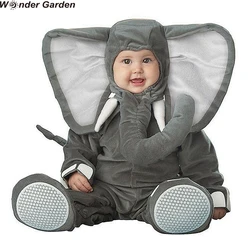 Wonder Garden Infant Toddlers Baby Boys Elephants with Flappy Ears Halloween Cosplay Costumes Purim Holiday Outfit