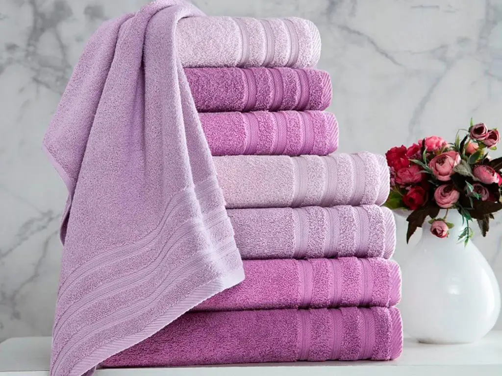 Rainbow Bath Towel 90x150 Cm 4 pcs Purple