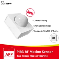 SONOFF-Sensor de movimiento PIR3-RF, módulo Detector de cuerpo humano inalámbrico, Sensor infrarrojo PIR, sistema de alarma de seguridad, aplicación eWeLink