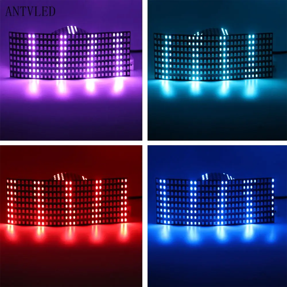 WS2812B RGB LED cyfrowy elastyczny indywidualnie adresowalny Panel oświetleniowy 8x8 /8x3 2/16x16,WS2812BLed Pixel Ring DC5V