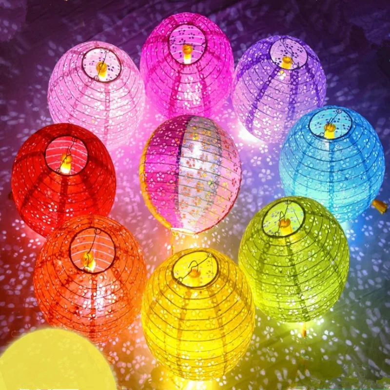 16 Inch Party Decoration Luminous Hollow Out Paper Lanterns Home Birthday Wedding Events DIY Craft Ornament Supplies