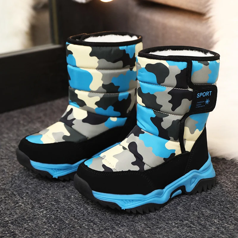 Winter Schoenen Kinderen Snowboots Voor Meisjes Rubber Kinderen Peuters Jongens 2021 Herfst Ongedwongen Warme Mode Waterdicht Katoen Sneakers