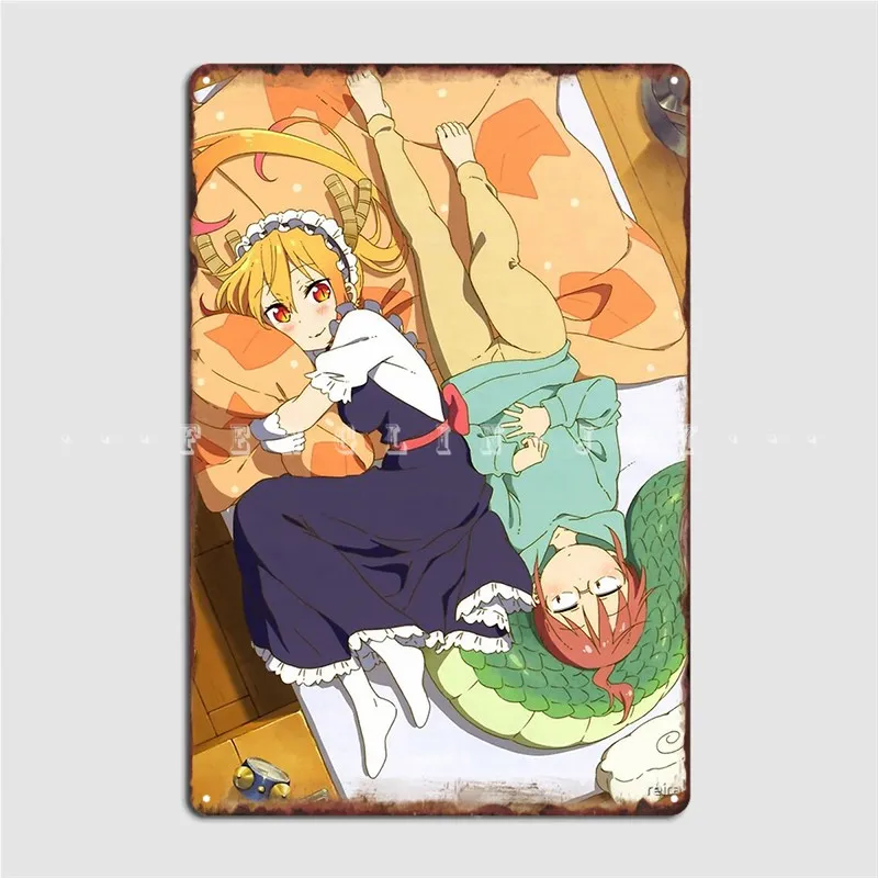 Dragon Maid Miss Kobayashi Tohru Poster Metal Plaque Wall Plaques Cinema Garage Design Tin Sign Poster