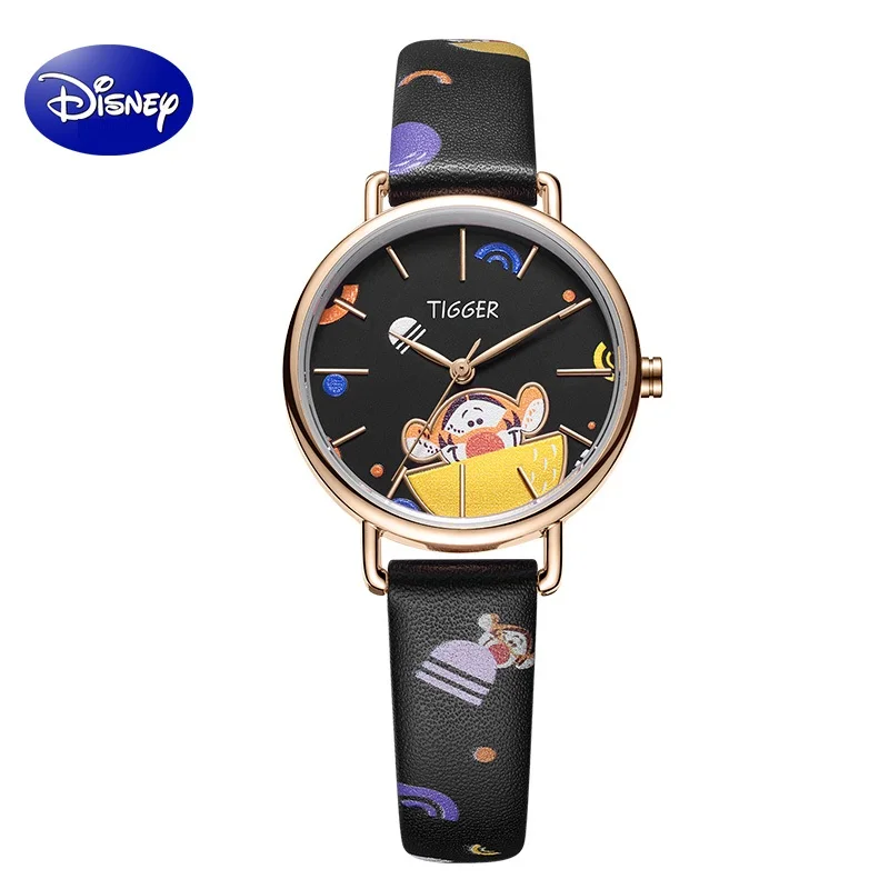 Disney Women Fashion Casual Japan Quartz Wristwatch Winnie Pooh Tigger Graffiti Cartoon Youth Lady Student Girl Female New Clock