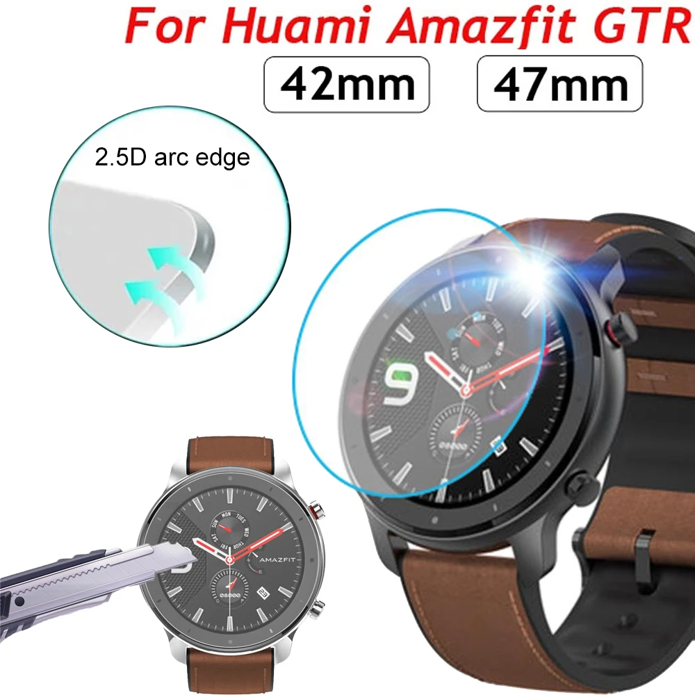 2/3/5 pcs 9H tempered glass for Xiaomi Amazfit GTR 42mm 47mm screen protector gtr 42 47 smart Watch Replace protective film