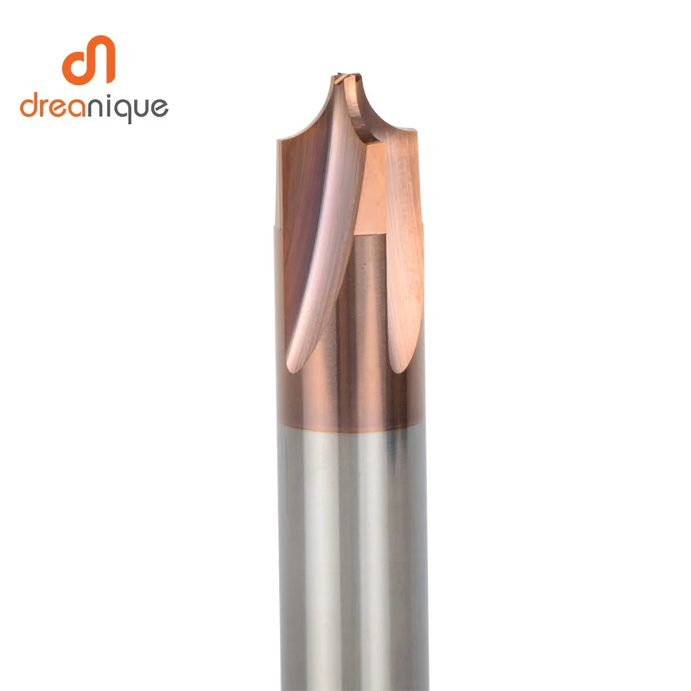 1pc solid carbide chamfer tool milling cutter 4 flute chamfer Router Bit corner rounding R0.5 -R5.0  deburring tool