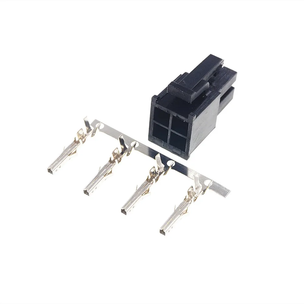 5 50 Sets 4.2 mm 4 PIN Receptacle Housing PC computer EPS CPU ATX 4Pin 2x2 P Power Connector Shell Crimp Terminal Contact Pin