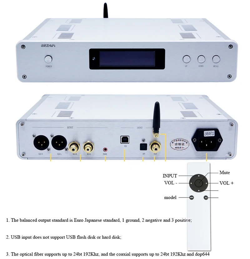 Audio ES9038PRO DAC with Bluetooth 5.0 For Hi-END Amplifier Speaker system ES9038*2pcs Amanero USB decoder Support DSD512 384K