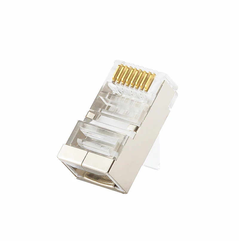 Gigabit Network RJ45 8P8C Cat6 Modular Plugs Ethernet Cable Male Connector 1.1mm Pin Holes Suitable For 24AWG 26AWG Cables