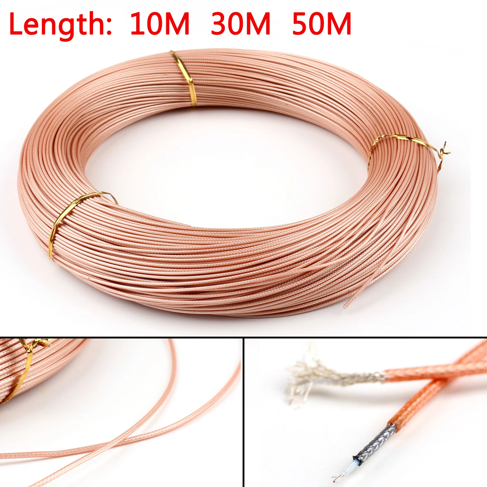 Areyourshop RG178 RF Coaxial Cable Connector 50ohm M17 M93-RG178 Coax Pigtail 10m 30m 50m Best Selling Wires Cable