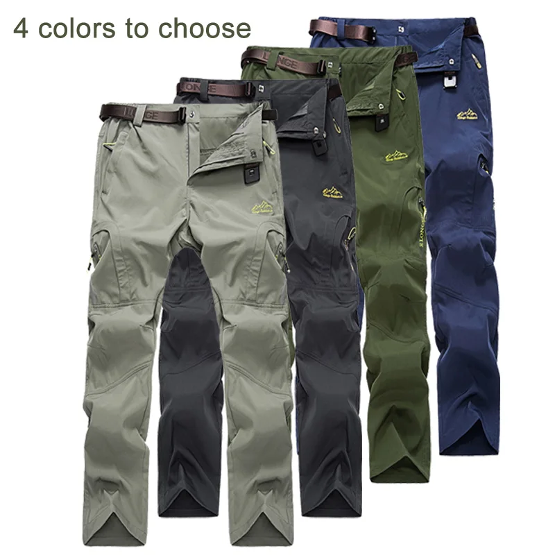 

2021 Summer Stretch Hiking Pants Men Quick Dry Trousers Mountain Climbing Outdoor Pants Male Travel Fishing Trekking Pants L-5XL