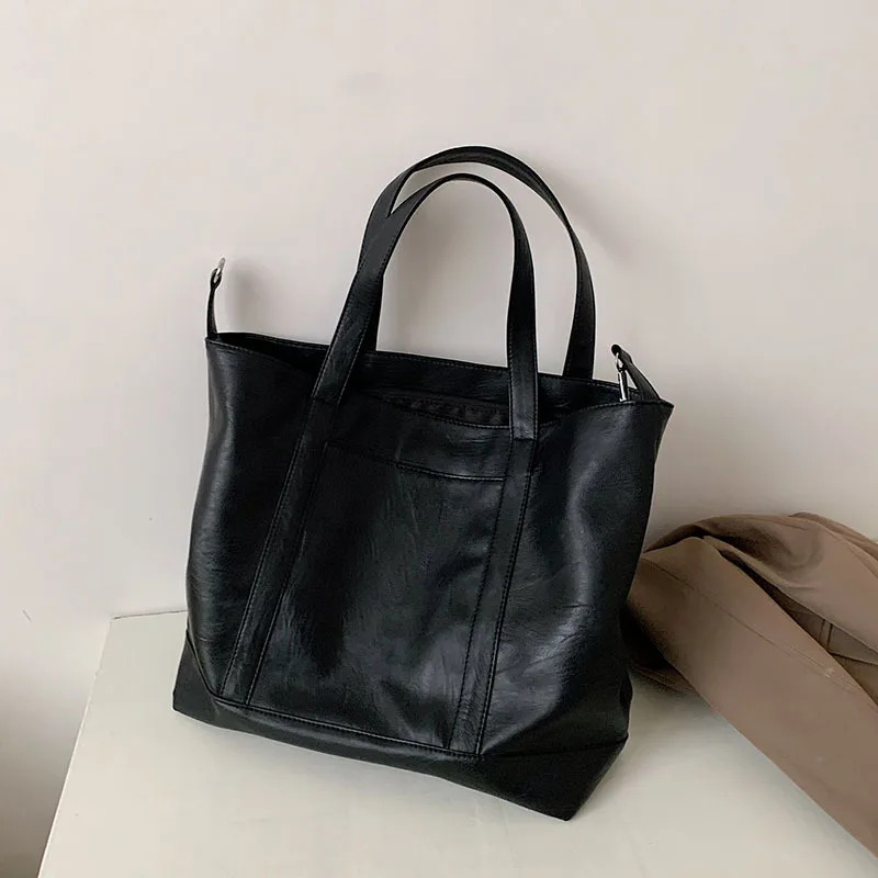 Korean Version Large-Capacity One-Shoulder Bucket Bag Casual Handbag High-Quality Fashion Big Bag Female Spring/summer